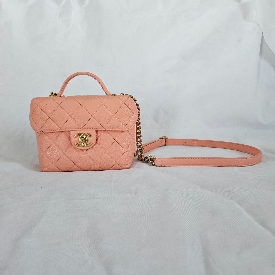 Chanel quilted CC GHW chain shoulder bag 2 way vanity crossbody bag
