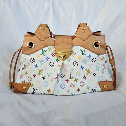 Louis Vuitton White Multicolor Monogram Canvas Ursula Bag