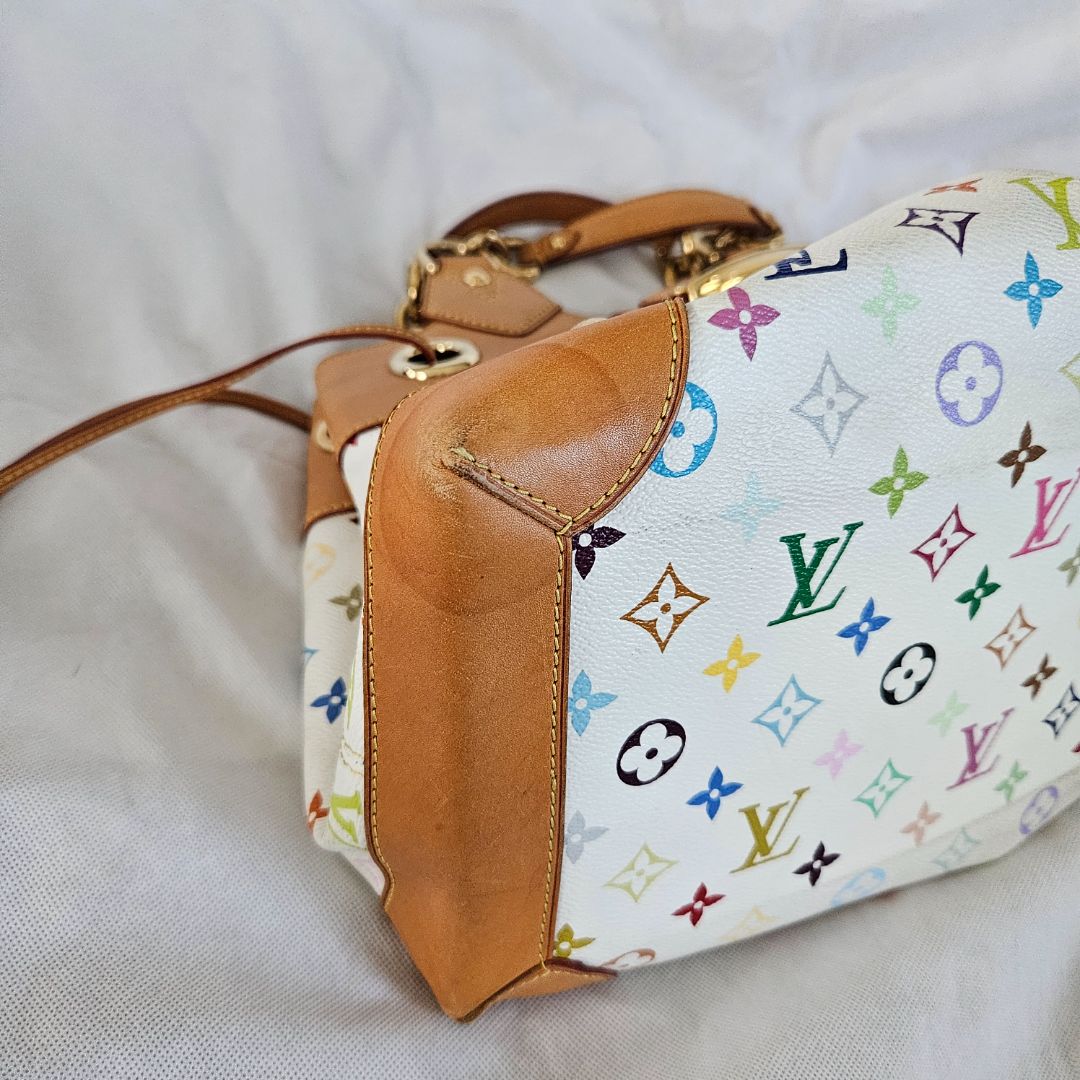 Louis Vuitton White Multicolor Monogram Canvas Ursula Bag
