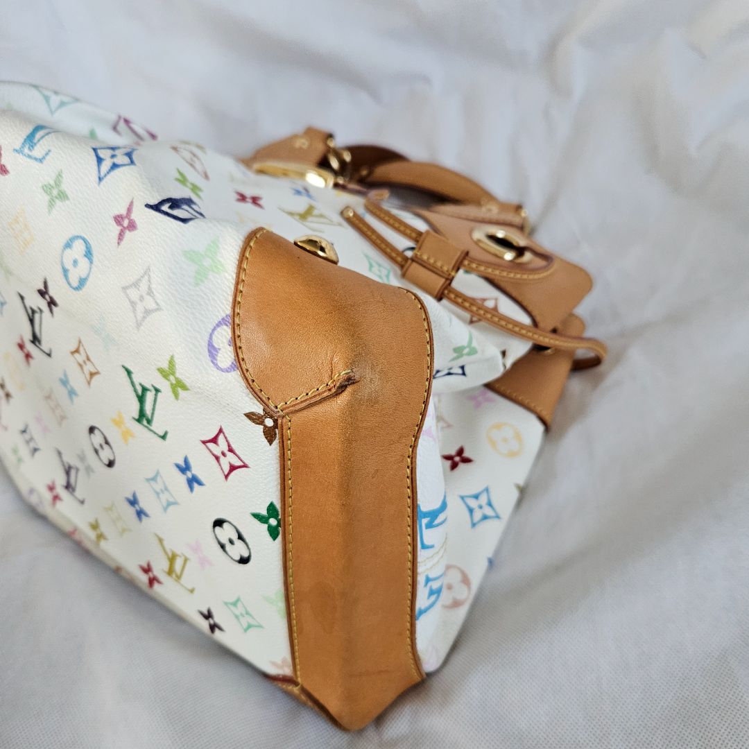 Louis Vuitton White Multicolor Monogram Canvas Ursula Bag