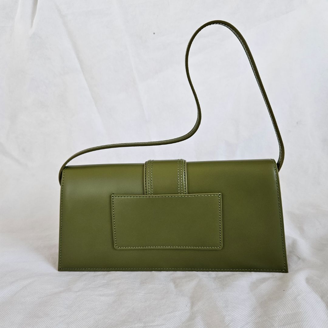 Jacquemus La Bambino long green shoulder bag