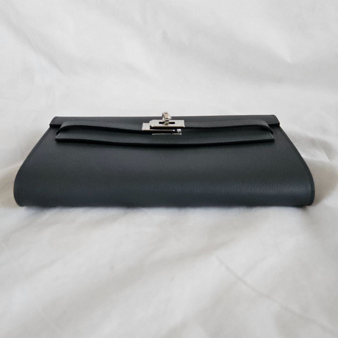 Hermès Kelly To Go Veau Evercolor in Gris Misty