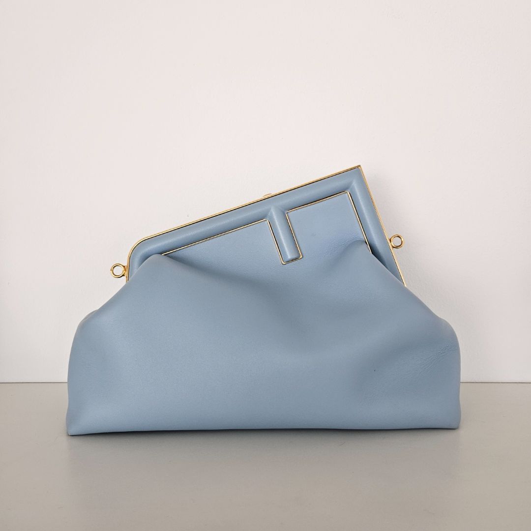 Fendi Blue Fendi First Clutch Bag