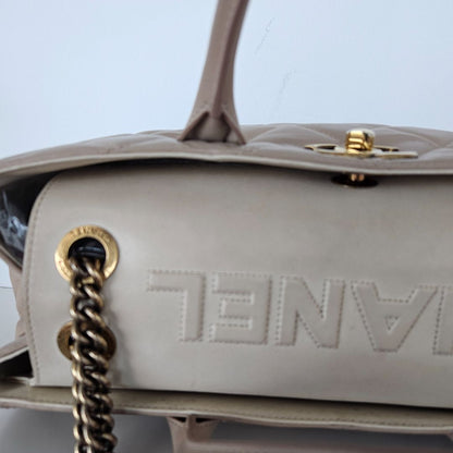 Chanel Lambskin Portobello Tote Beige Bag