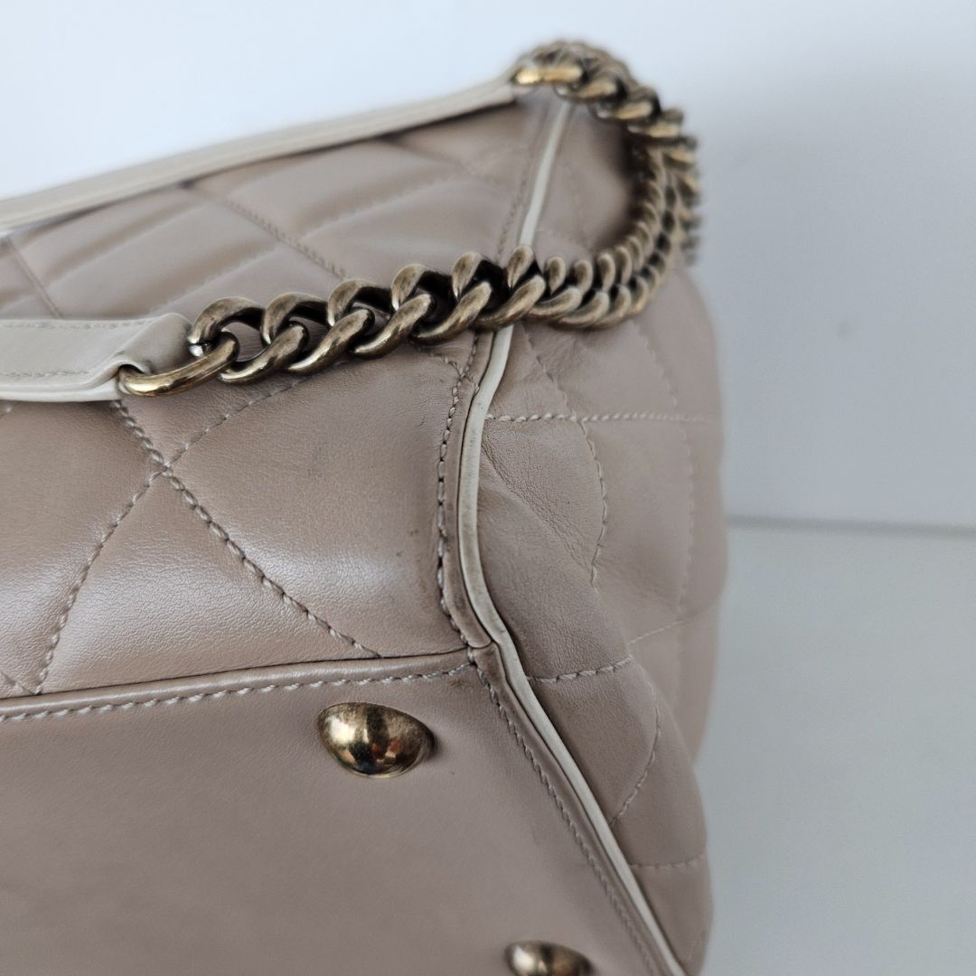Chanel Lambskin Portobello Tote Beige Bag