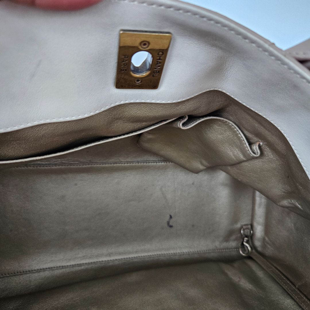 Chanel Lambskin Portobello Tote Beige Bag