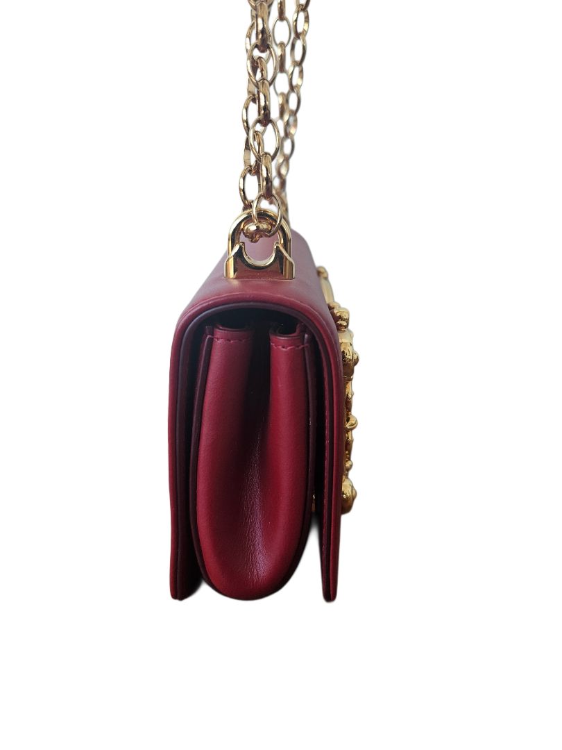 Dolce & Gabbana Red Small DG Girls Crossbody Leather Bag