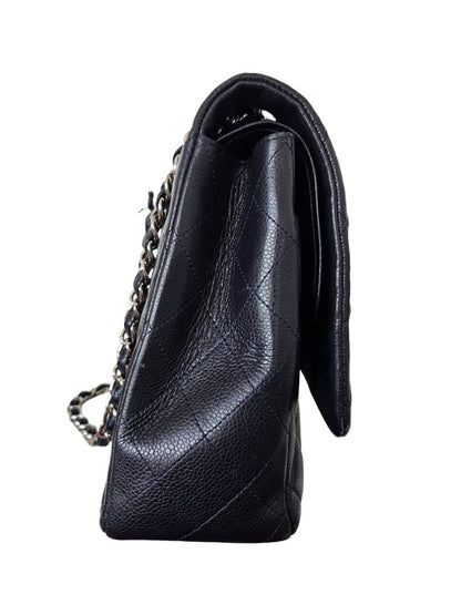 Chanel Navy Blue Caviar Leather Classic Double Flap Bag