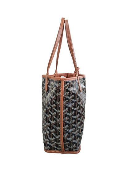 Goyard Brown Goyardine Coated Canvas & Leather Mini Anju Tote Bag