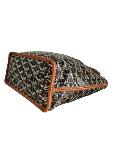 Goyard Brown Goyardine Coated Canvas & Leather Mini Anju Tote Bag