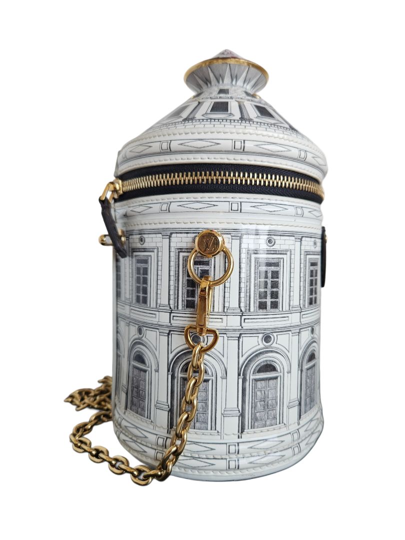 Louis Vuitton Cannes Vase Limited Edition Fornasetti Architettura Print Shoulder Bag