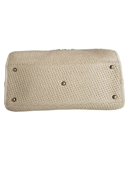 Chanel Beige Raffia Deauville Shopping Tote Bag