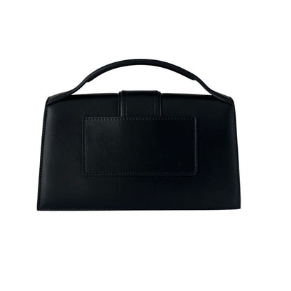 Jacquemus Le Grand Bambino Shoulder Bag in Black Leather