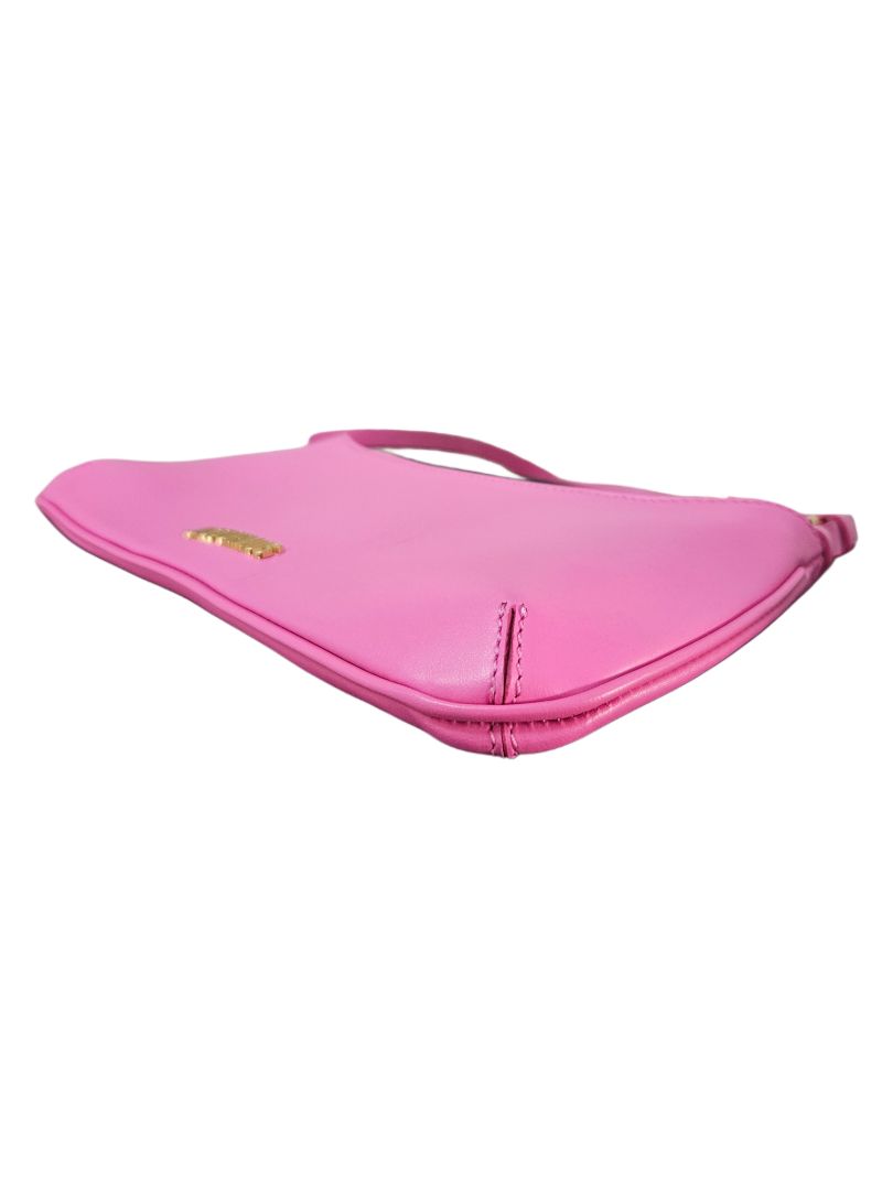 Jacquemus Pink Leather Le Bisou Perle Shoulder Bag