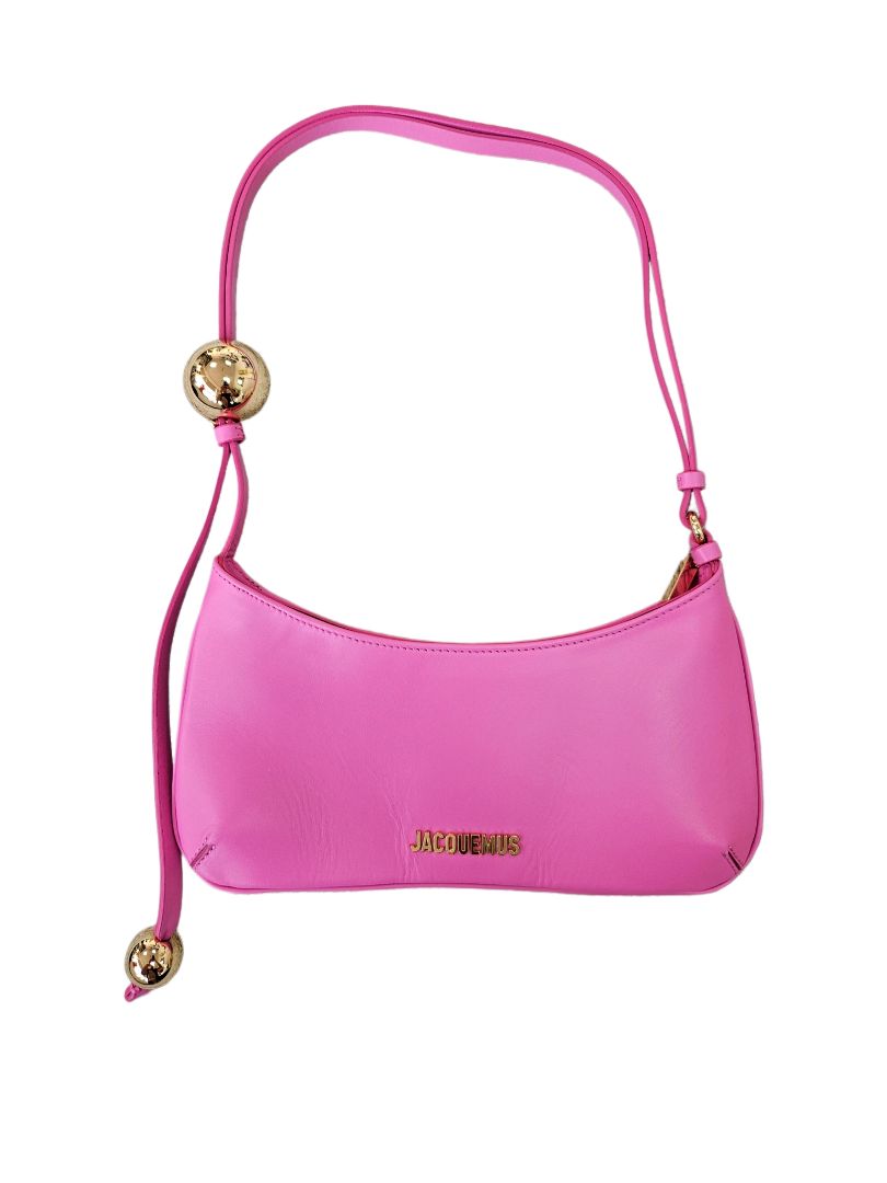 Jacquemus Pink Leather Le Bisou Perle Shoulder Bag