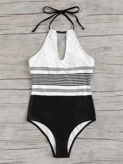 Bikini In Women Swimsuit With Conjoined Stripes