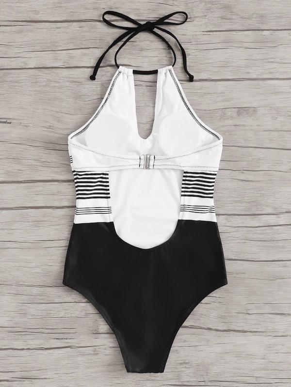 Bikini In Women Swimsuit With Conjoined Stripes