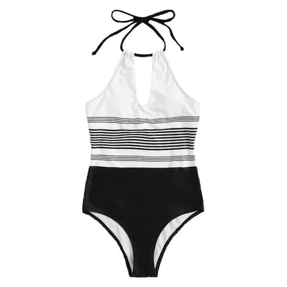 Bikini In Women Swimsuit With Conjoined Stripes