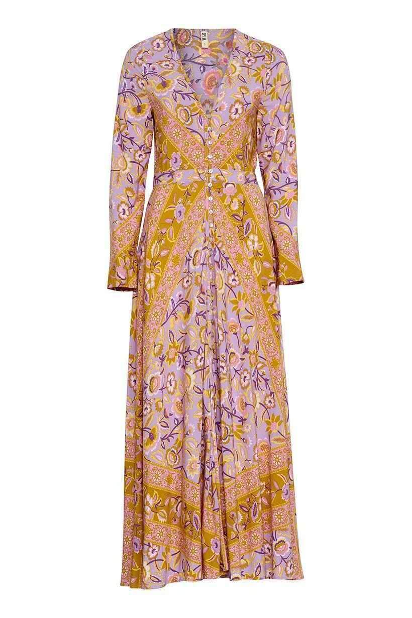 Bohemian Print Vintage Dress