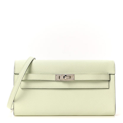 Epsom Kelly Wallet To Go Vert Fizz