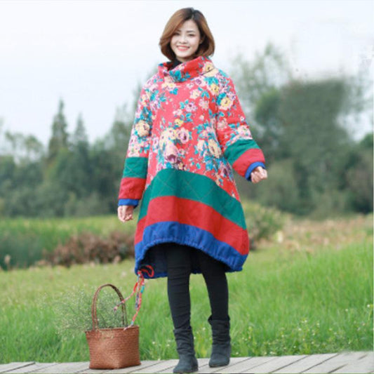 Long Vintage Cotton And Linen Jacket For Women