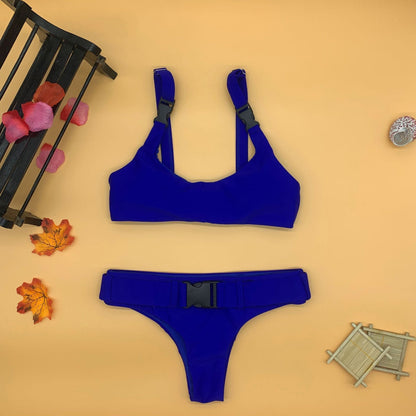 Women'S Bikini Buckle Split Swimsuit