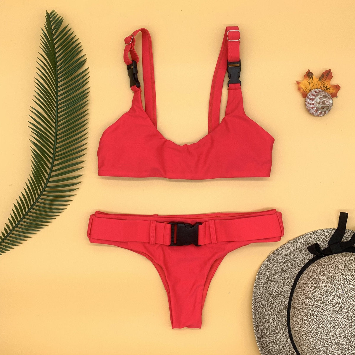 Women'S Bikini Buckle Split Swimsuit