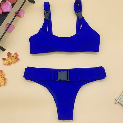 Women'S Bikini Buckle Split Swimsuit
