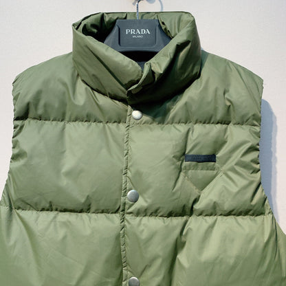 Prada 25 Vest Moss Green Polyester 296131