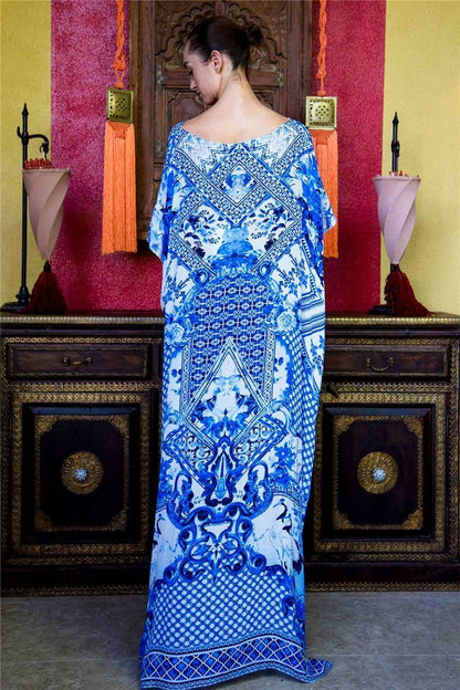 Bohemia Loose Printed Beach Cover-Ups Maxi Dress