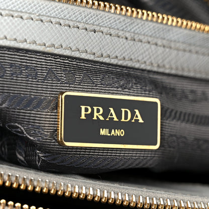 Saffiano Lux Small Galleria Double Zip Tote Granito