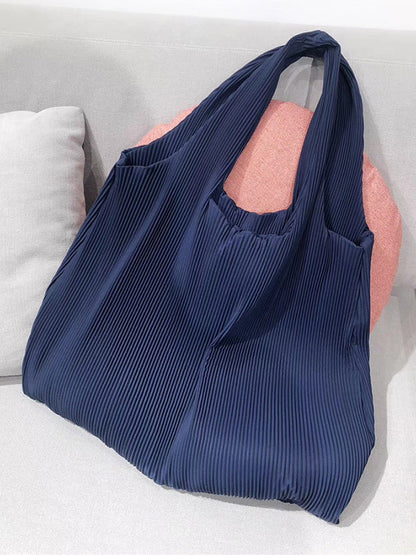 Pleated Solid Color Bags Handbags