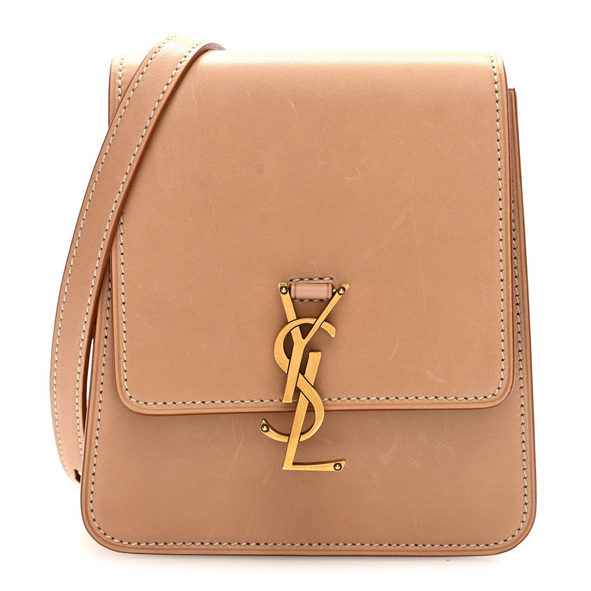 Smooth Calfskin North South Kaia Satchel Vintage Brown