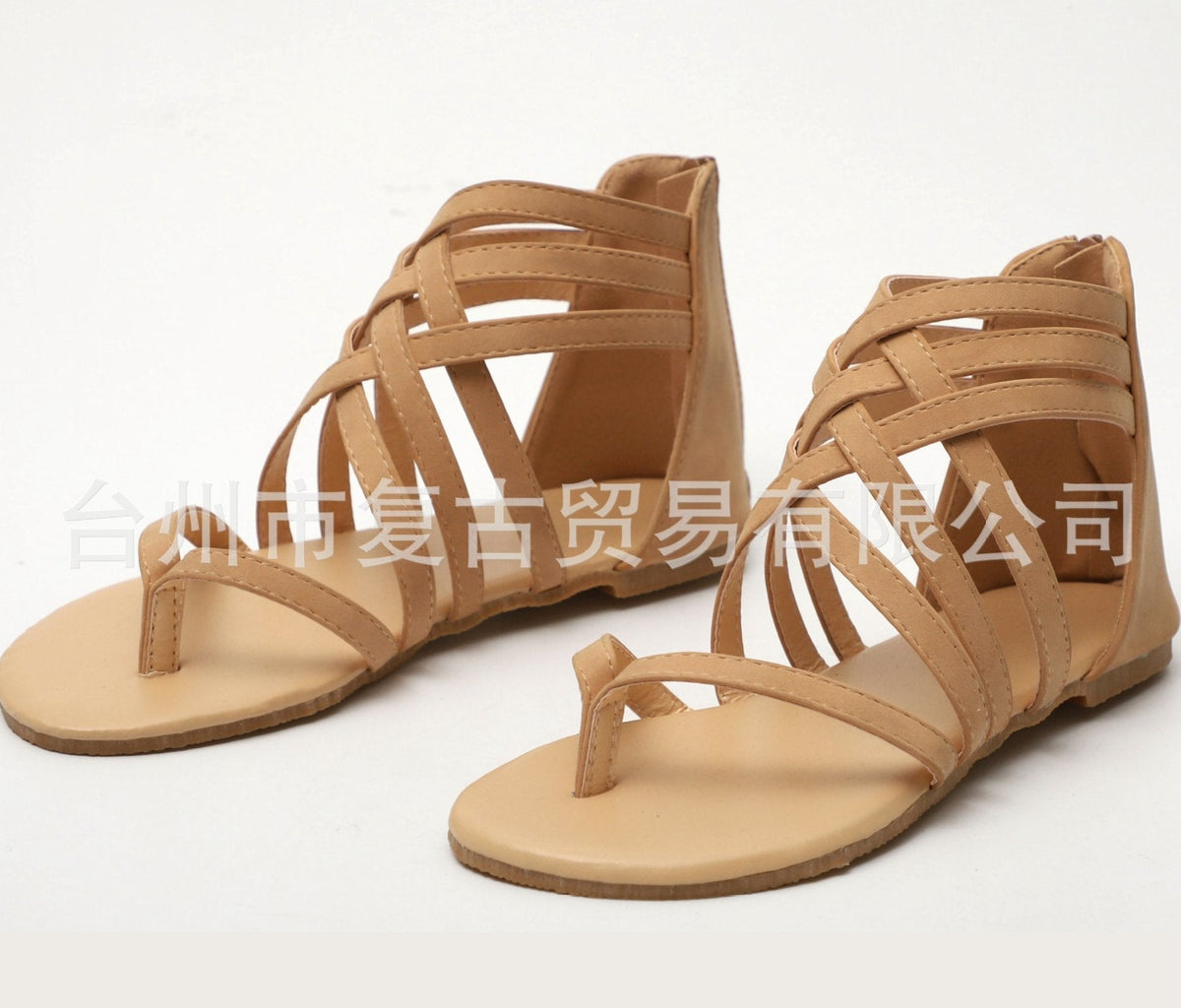 Knitted Toe Roman Sandals Female Summer Flat Large Size Women'S Shoes