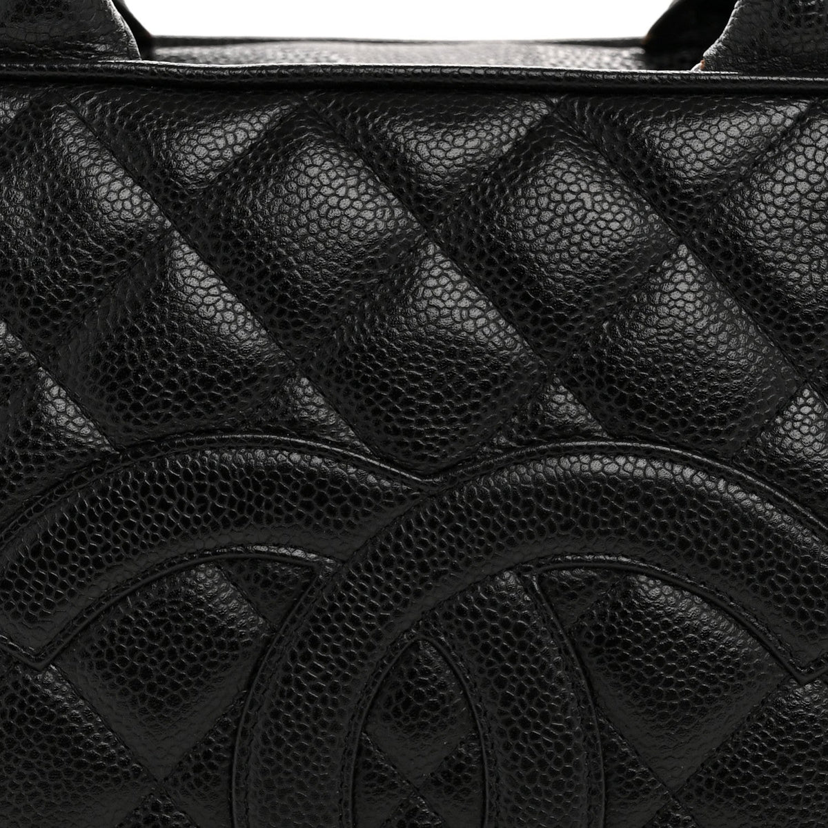 Caviar Quilted Large Bowler Black