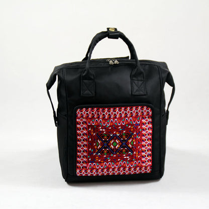 National Style Embroidered Backpack Oxford Nylon Embroidered Large Capacity Backpack