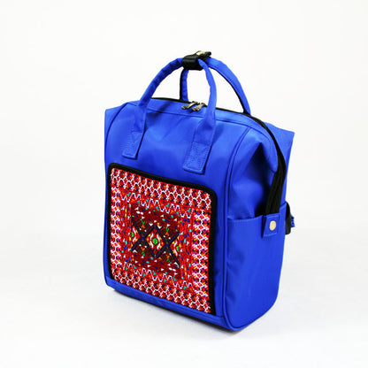 National Style Embroidered Backpack Oxford Nylon Embroidered Large Capacity Backpack
