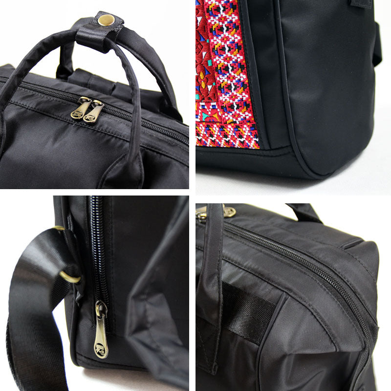 National Style Embroidered Backpack Oxford Nylon Embroidered Large Capacity Backpack