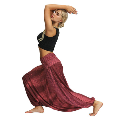 New Bohemian Digital Printing Women'S Sports Fitness Yoga Pants