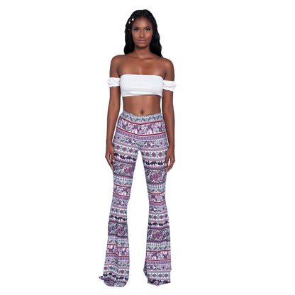 Fashion Pattern Printed Women'S Bootcut Pants
