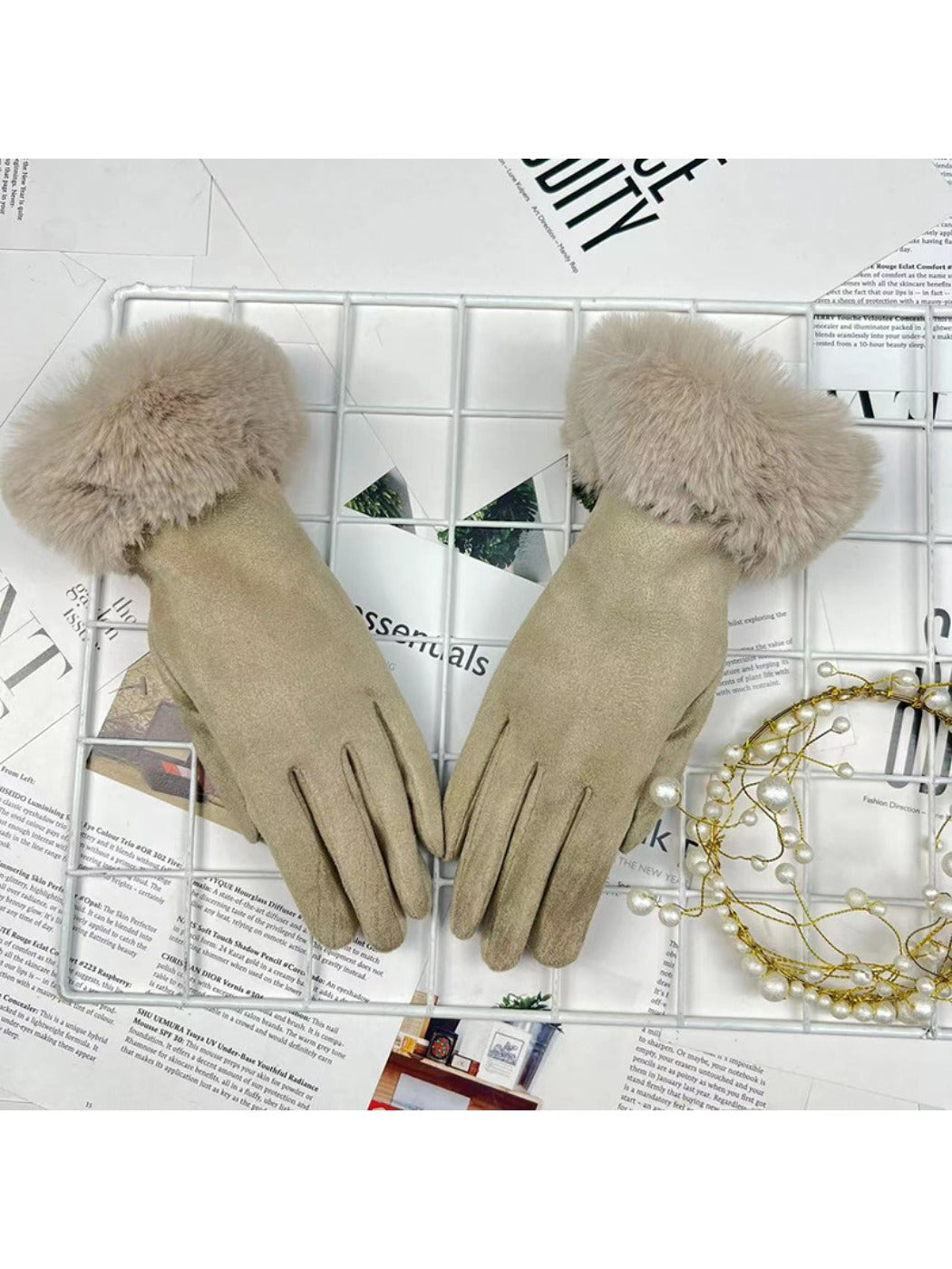 Gloving - Women's Fur-Cuff Winter Gloves