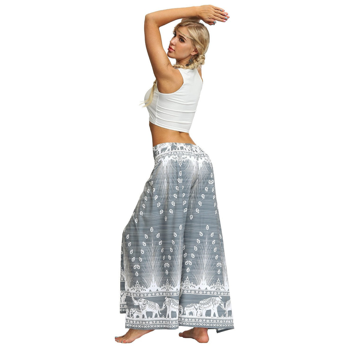 Digital Print Snow Women'S Casual Wide Leggings Yoga Pants Fashion Fork Straight Leggings