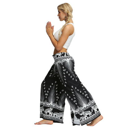 Digital Print Snow Women'S Casual Wide Leggings Yoga Pants Fashion Fork Straight Leggings
