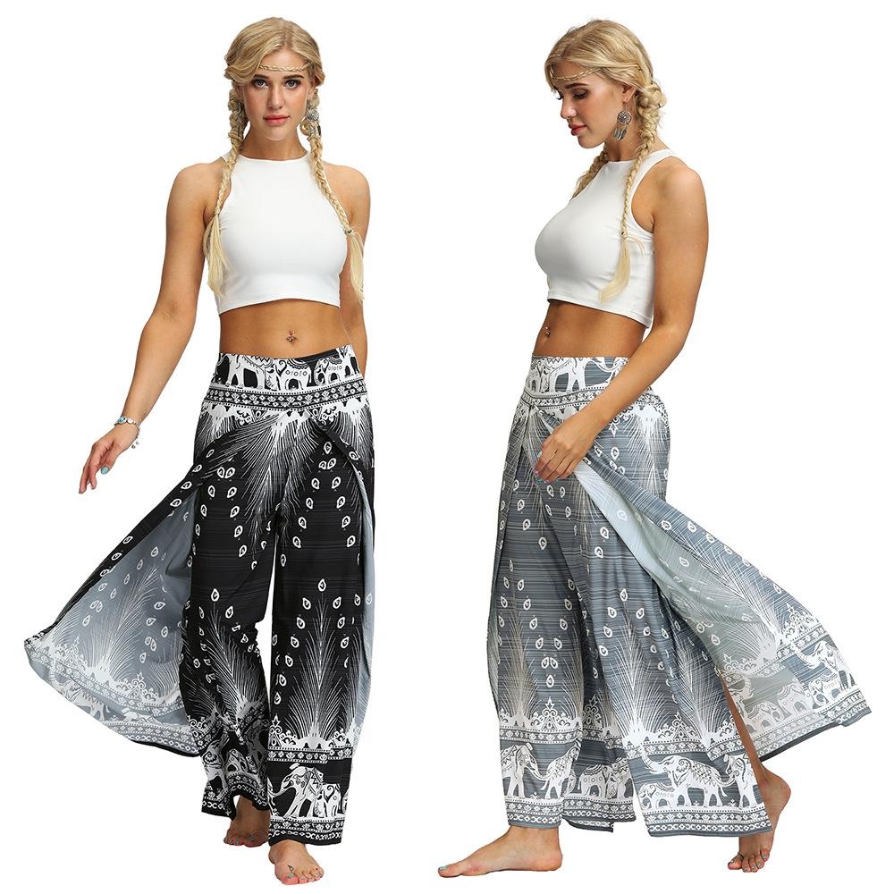 Digital Print Snow Women'S Casual Wide Leggings Yoga Pants Fashion Fork Straight Leggings