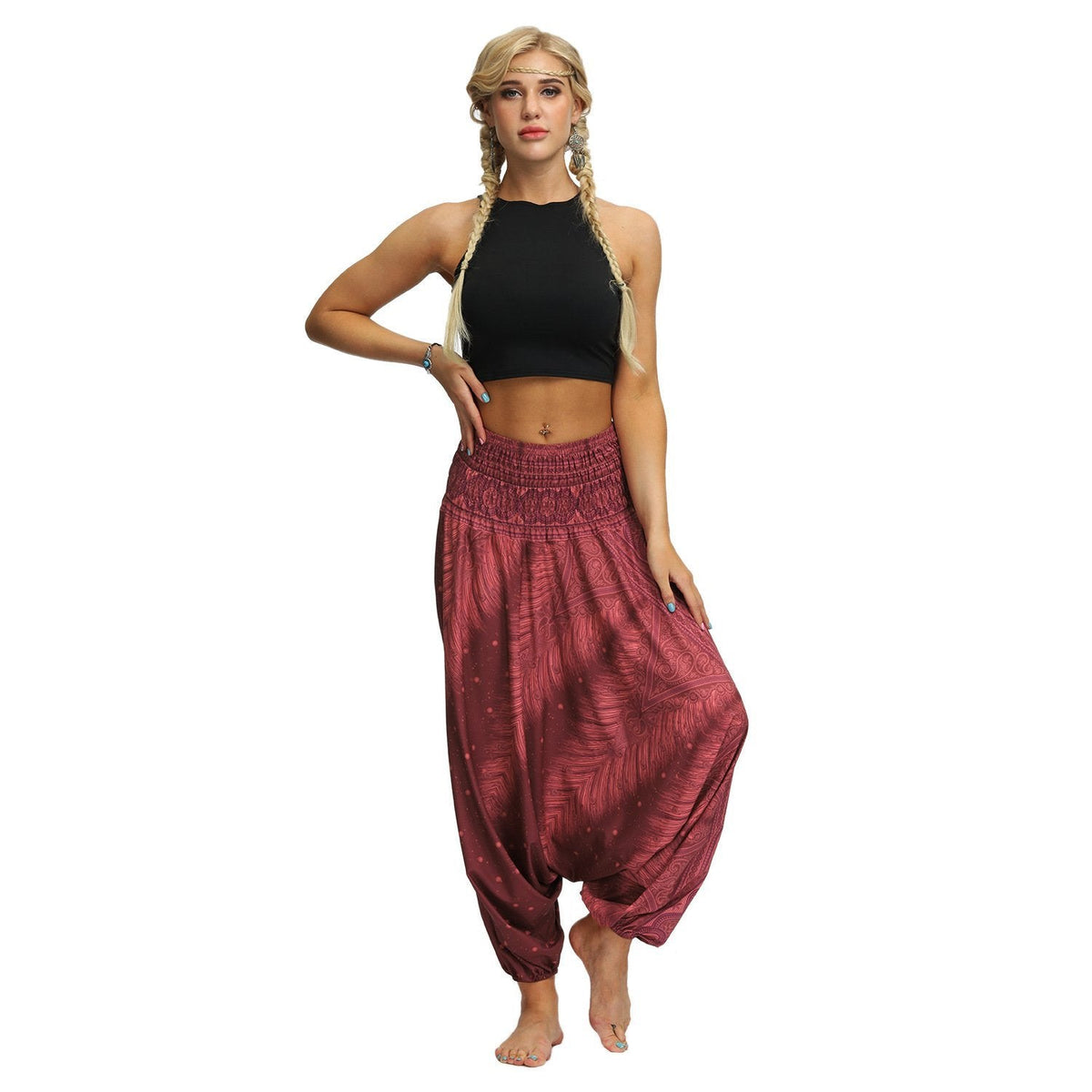New Bohemian Digital Printing Women'S Sports Fitness Yoga Pants