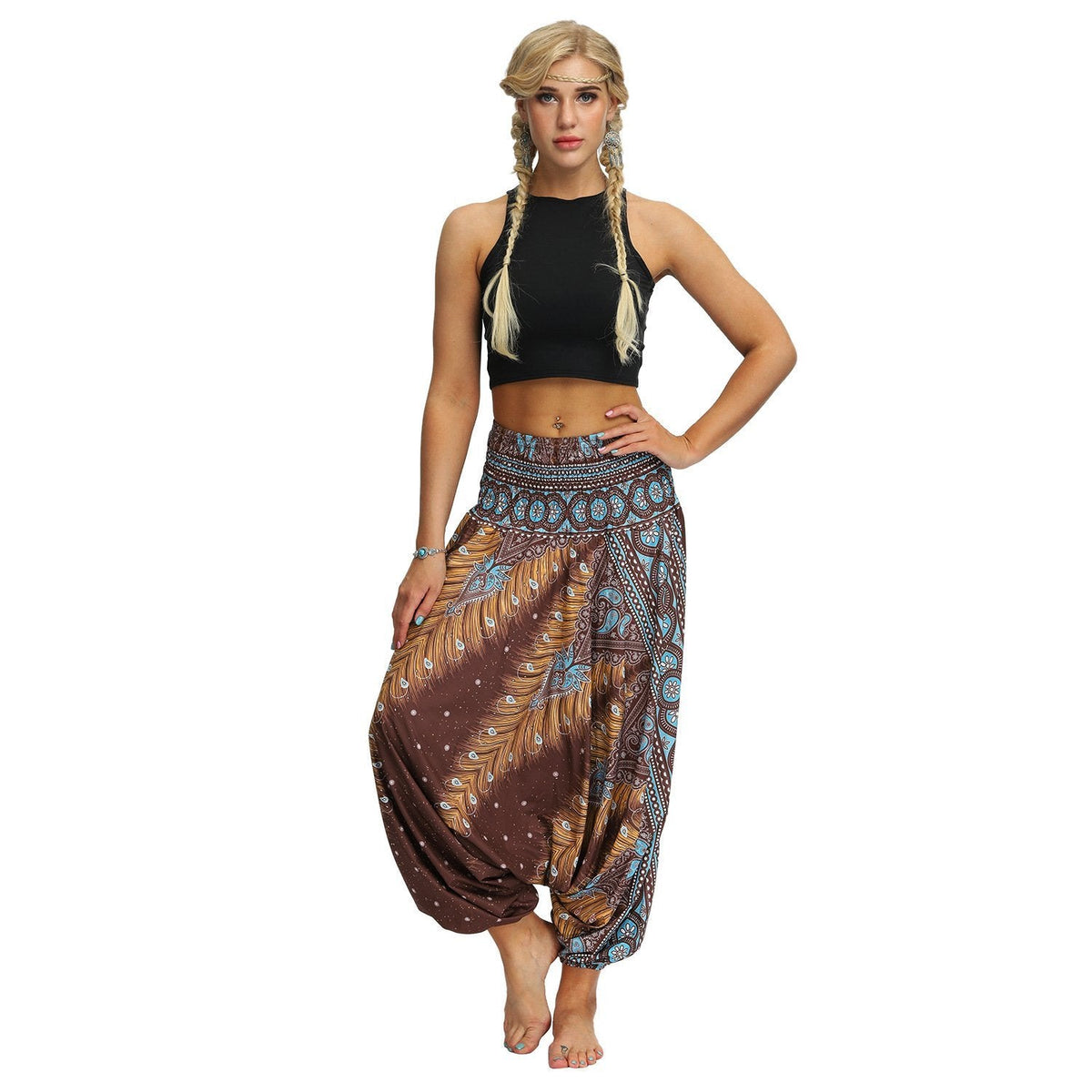 New Bohemian Digital Printing Women'S Sports Fitness Yoga Pants