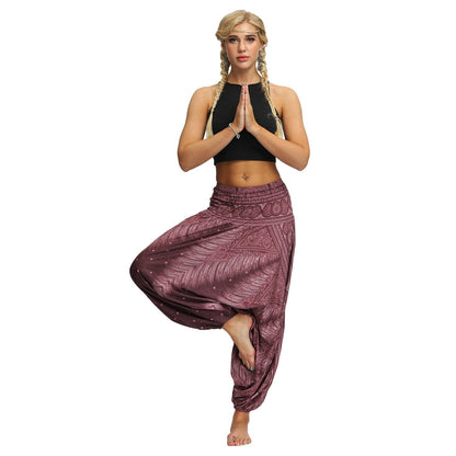 New Bohemian Digital Printing Women'S Sports Fitness Yoga Pants