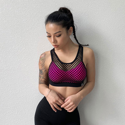 Sports Bra Shockproof Running Fitness Vest-Style Ladies Gather Thin Yoga Rims-Free Bras