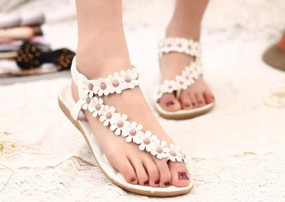2018 Summer Flower Flat Heel Bohemia Sandals