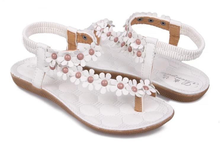 2018 Summer Flower Flat Heel Bohemia Sandals
